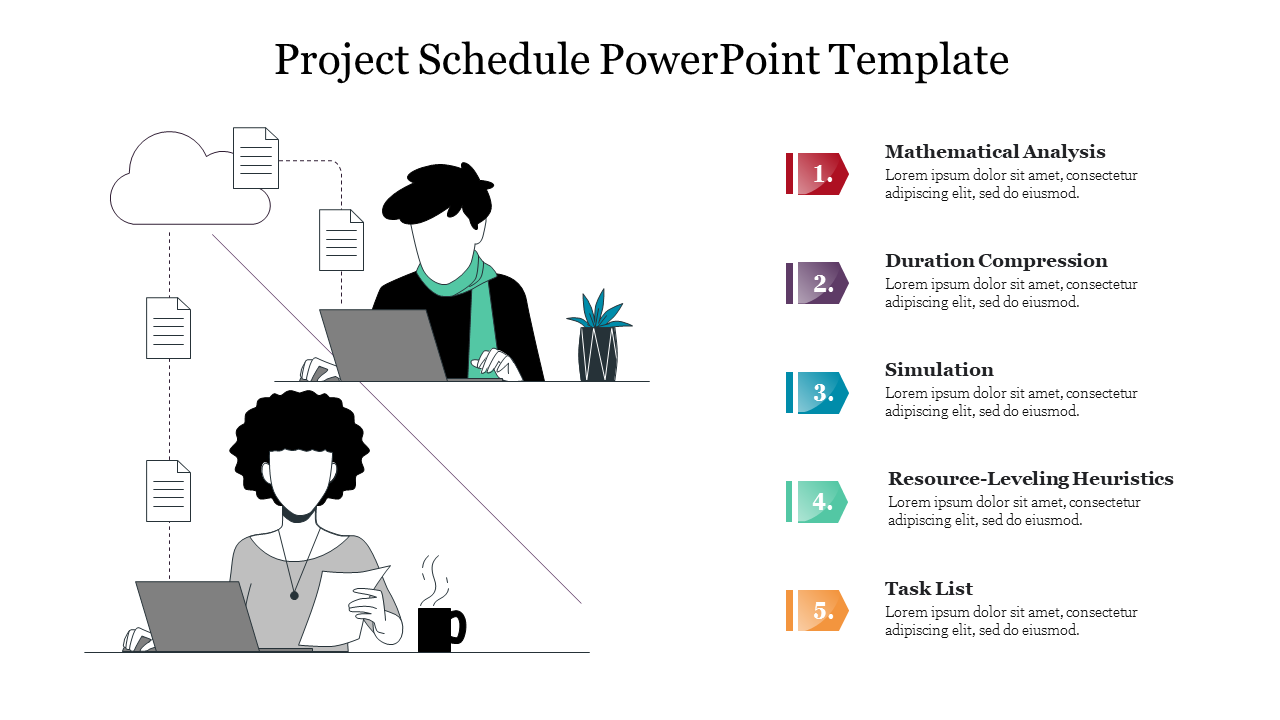 Creative Project Schedule PowerPoint Template Presentation
